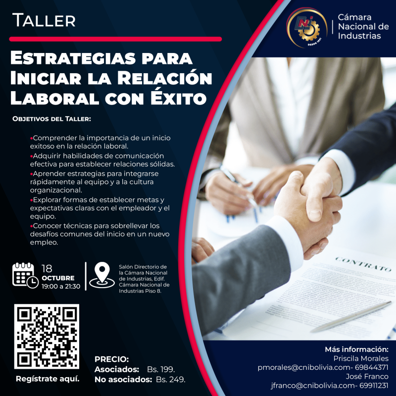 TALLER "ESTRATEGIAS PARA INICIAR LA RELACIÓN LABORAL CON ÉXITO"