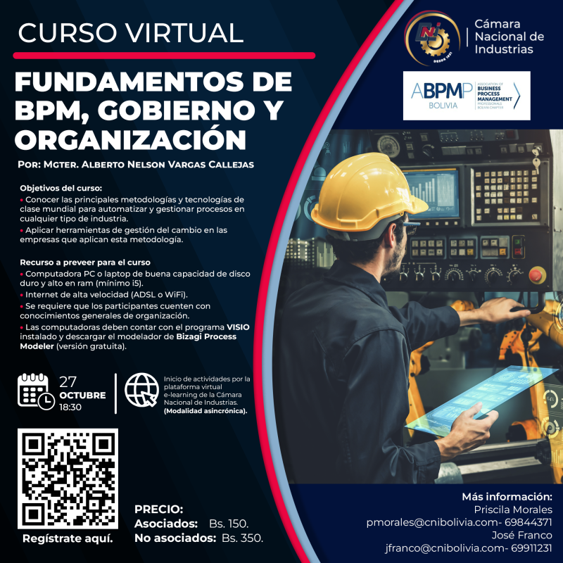 CURSO VIRTUAL FUNDAMENTOS DE BPM, GOBIERNO Y ORGANIZACIÓN