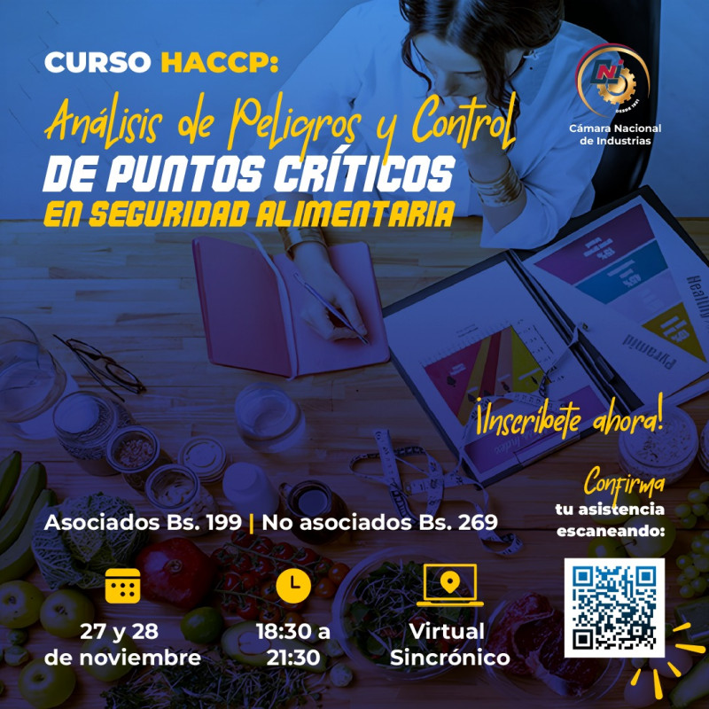 CURSO HACCP: ANÁLISIS DE PELIGROS Y CONTROL DE PUNTOS CRÍTICOS EN SEGURIDAD ALIMENTARIA